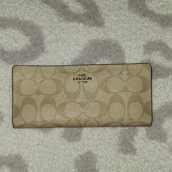 Coach Beige Signature Wallet - Picture 1 of 4